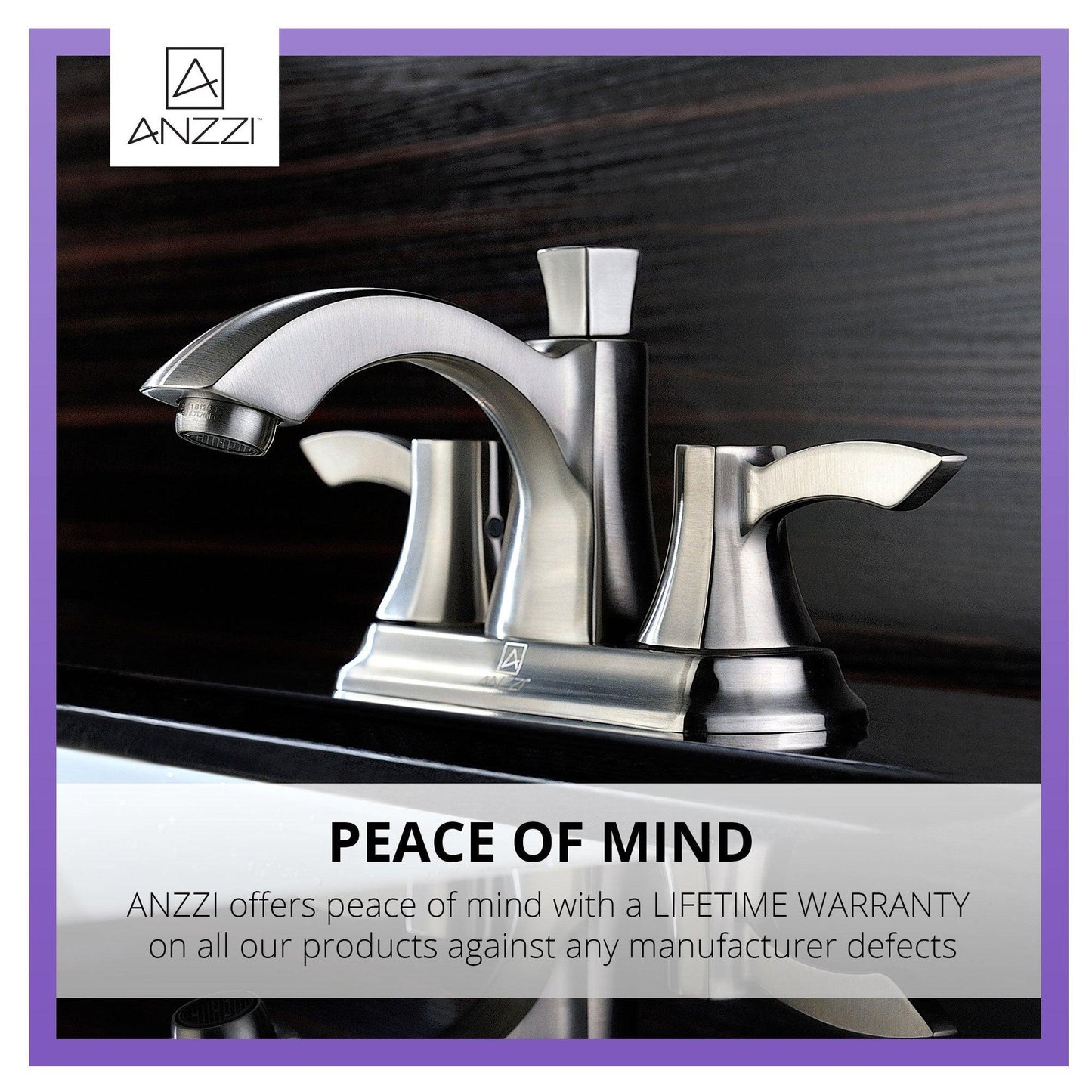 ANZZI Vista Series 3" Centerset Brushed Nickel Mid-Arc Bathroom Sink Faucet