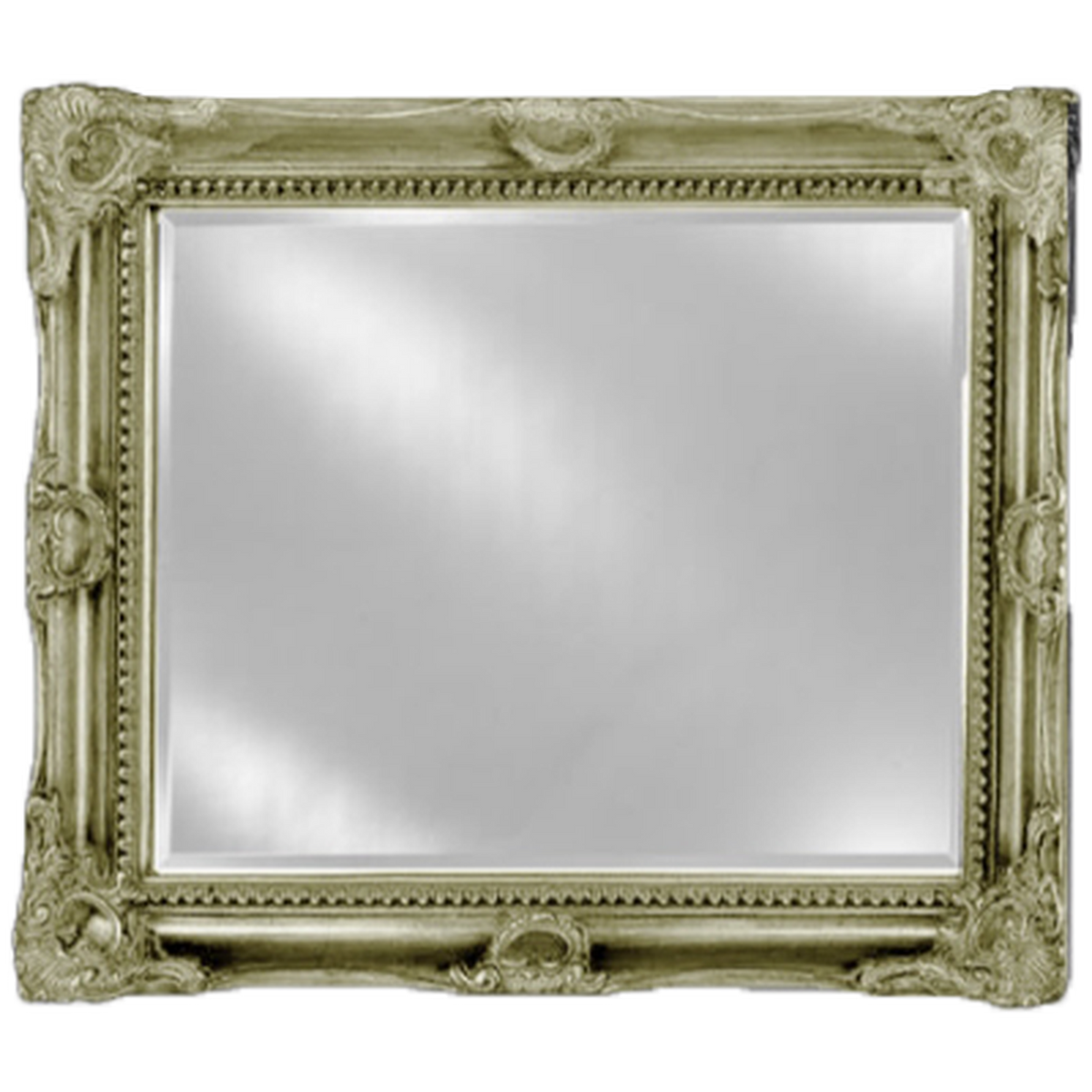 Afina Estate 28" x 34" Antique Silver Vanderbilt Royale Frame With 1" Bevel Mirror