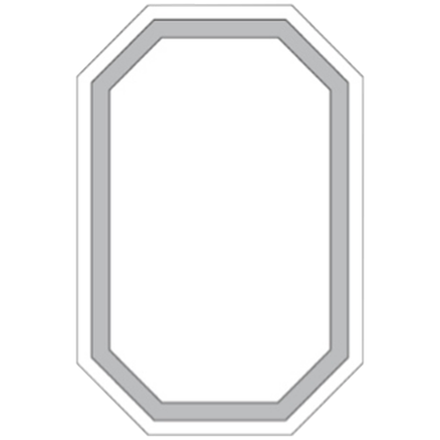 Afina Illume 24" x 36" Octagon LED Lighted Polished Edge Mirror