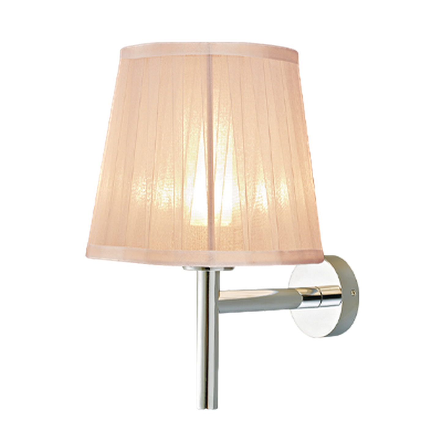 Afina Natural White Fabric Shade 1-Light G9-LED Bulb Single Sconce