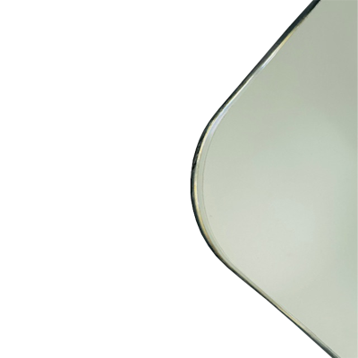 Afina Radiance Frameless 30" x 36" Rectangular Polished Radius Edge Mirror With Satin Nickel Decorative Tilt Bracket