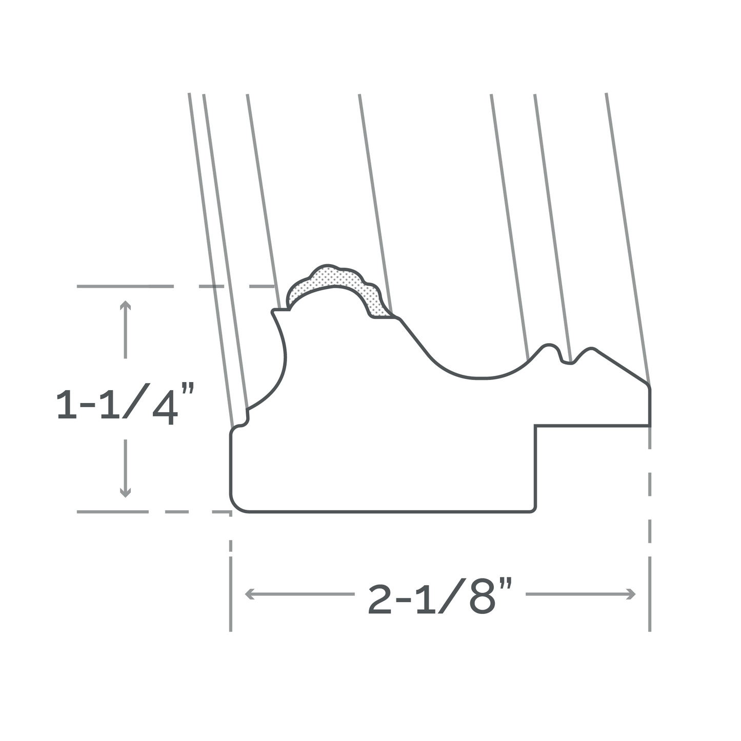 Afina Signature 30" x 36" Chateau Antique Gold Frame Mirror