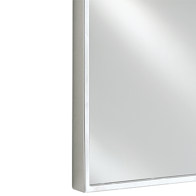 Afina Slim Line 24" x 30" Tempered Glass Shelves Stainless Steel Brushed Satin Framed Single Door Medicine Cabinet