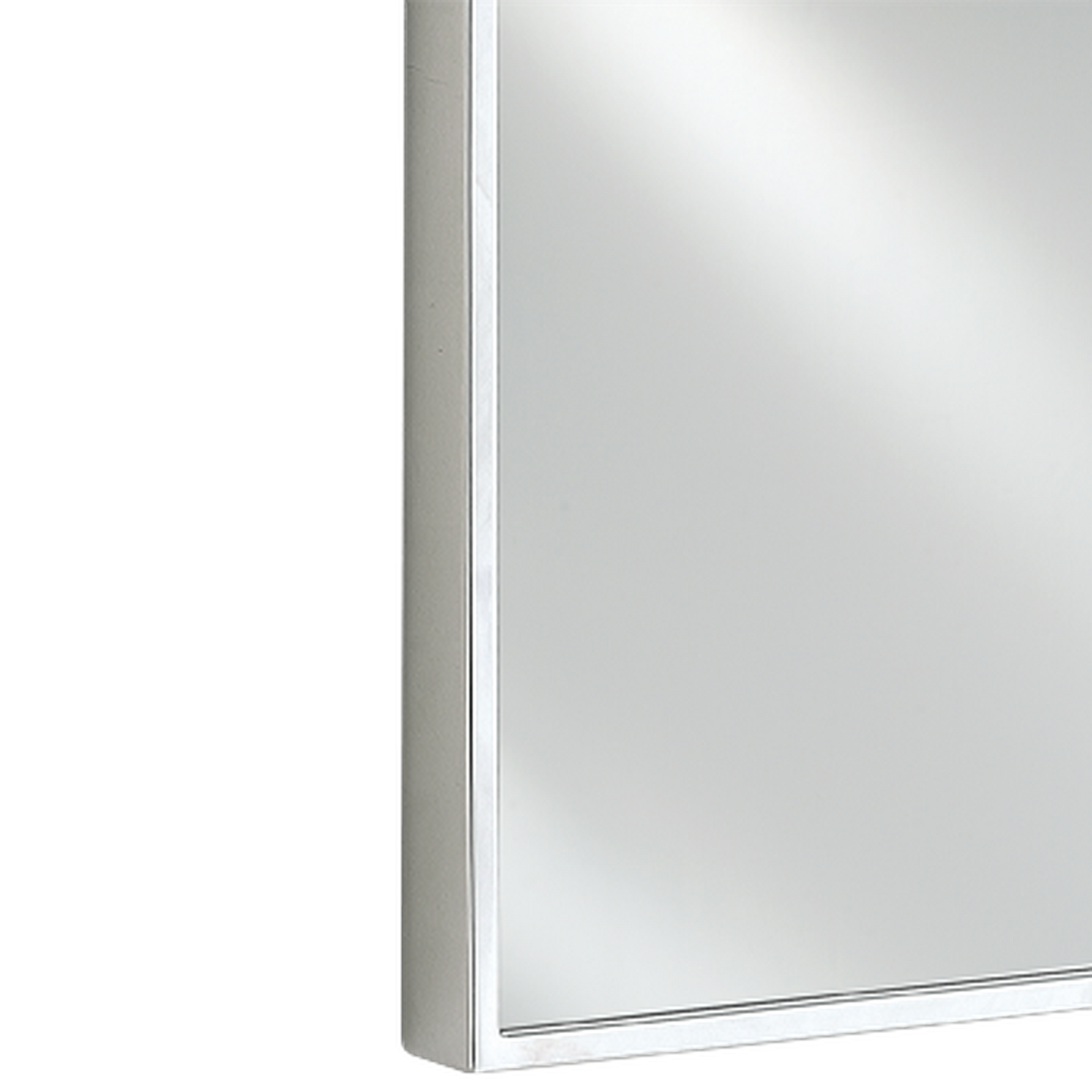 Afina Urban Steel 30" x 36" Polished Stainless Steel Frame Wall Mirror