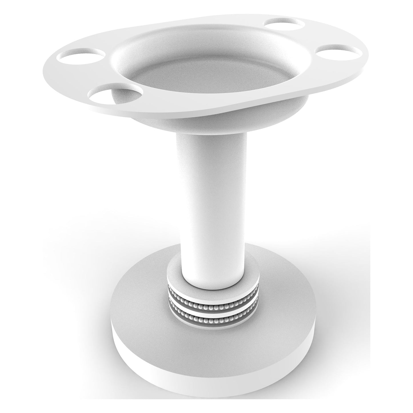 Allied Brass 955D 4" Matte White Solid Brass Vanity Top Tumbler and Toothbrush Holder With Dotted Accents