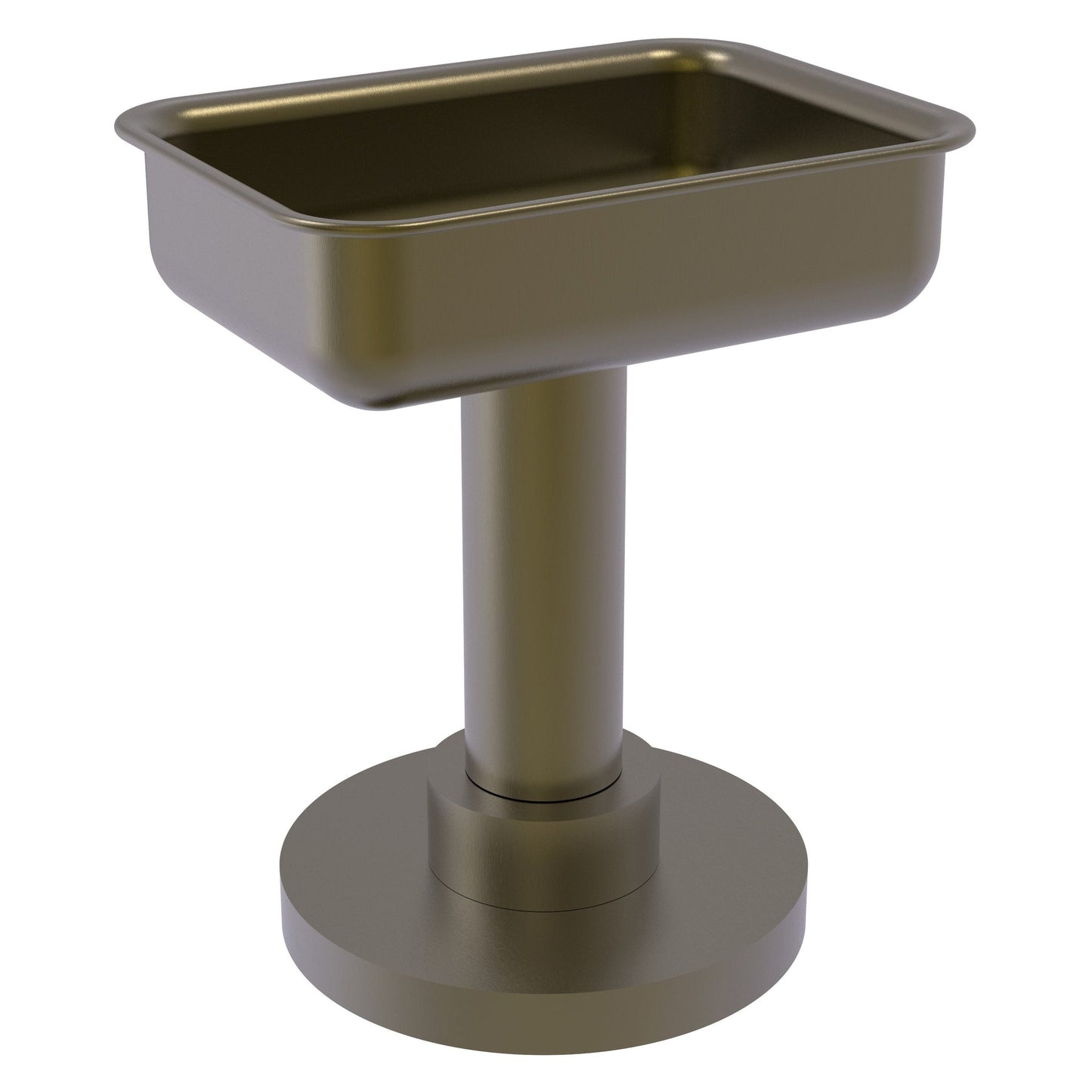 Allied Brass 956 5" x 4" Antique Brass Solid Brass Vanity Top Soap Dish