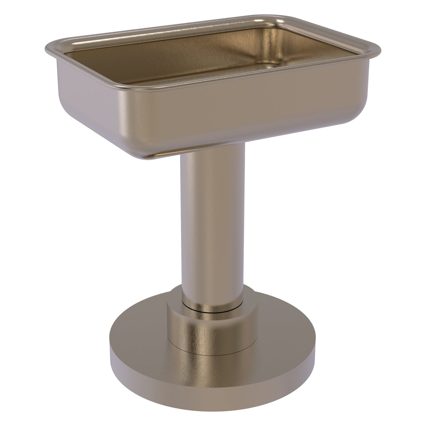 Allied Brass 956 5" x 4" Antique Pewter Solid Brass Vanity Top Soap Dish