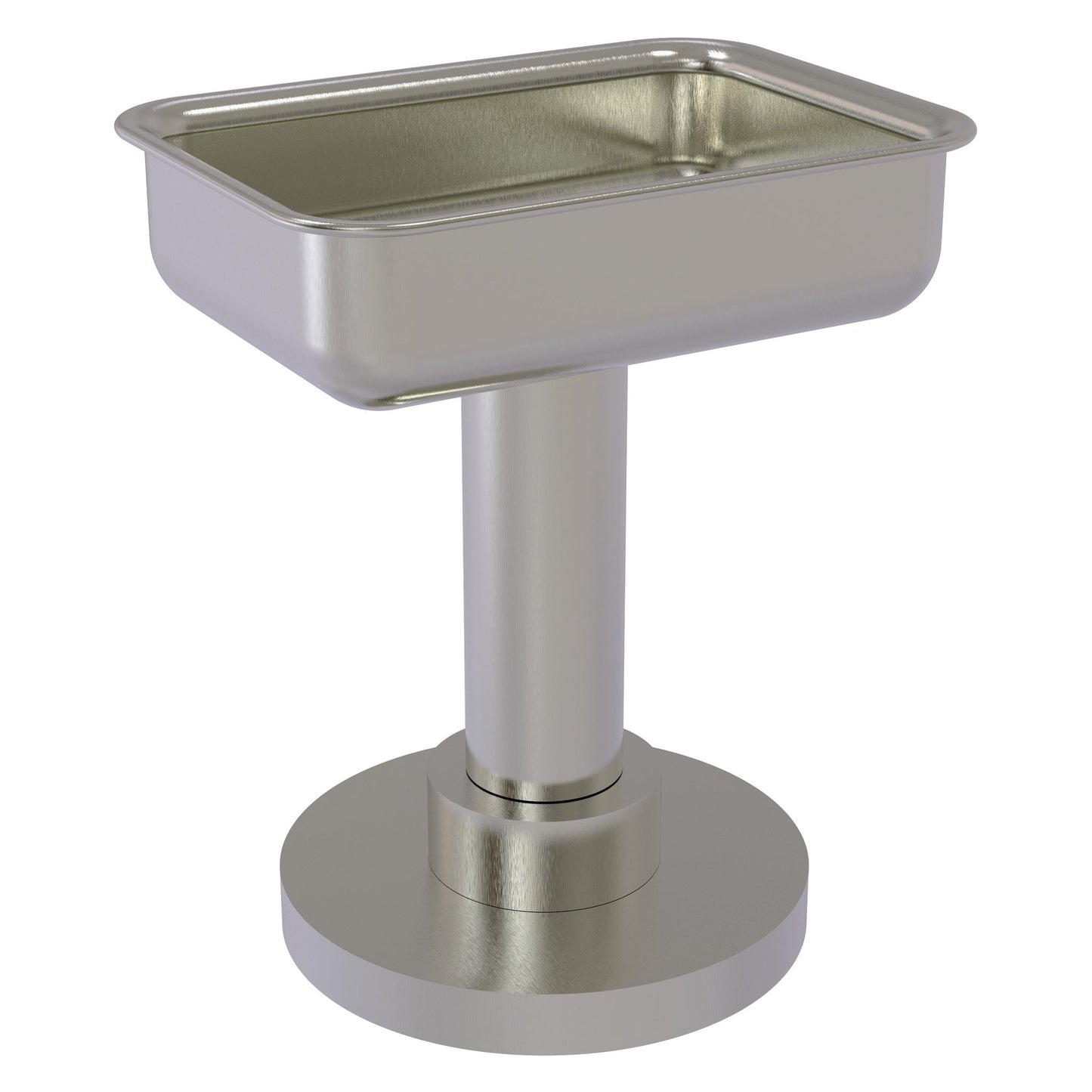 Allied Brass 956 5" x 4" Satin Nickel Solid Brass Vanity Top Soap Dish