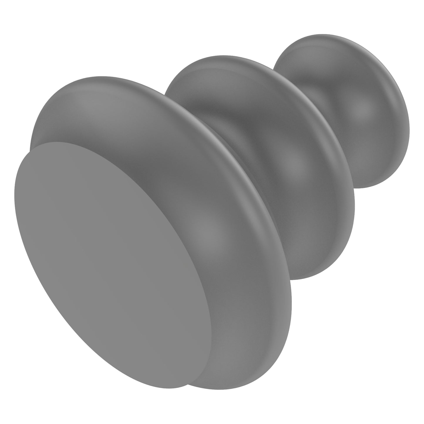 Allied Brass A-1 1" x 1" Matte Gray Solid Brass Designer Cabinet Knob