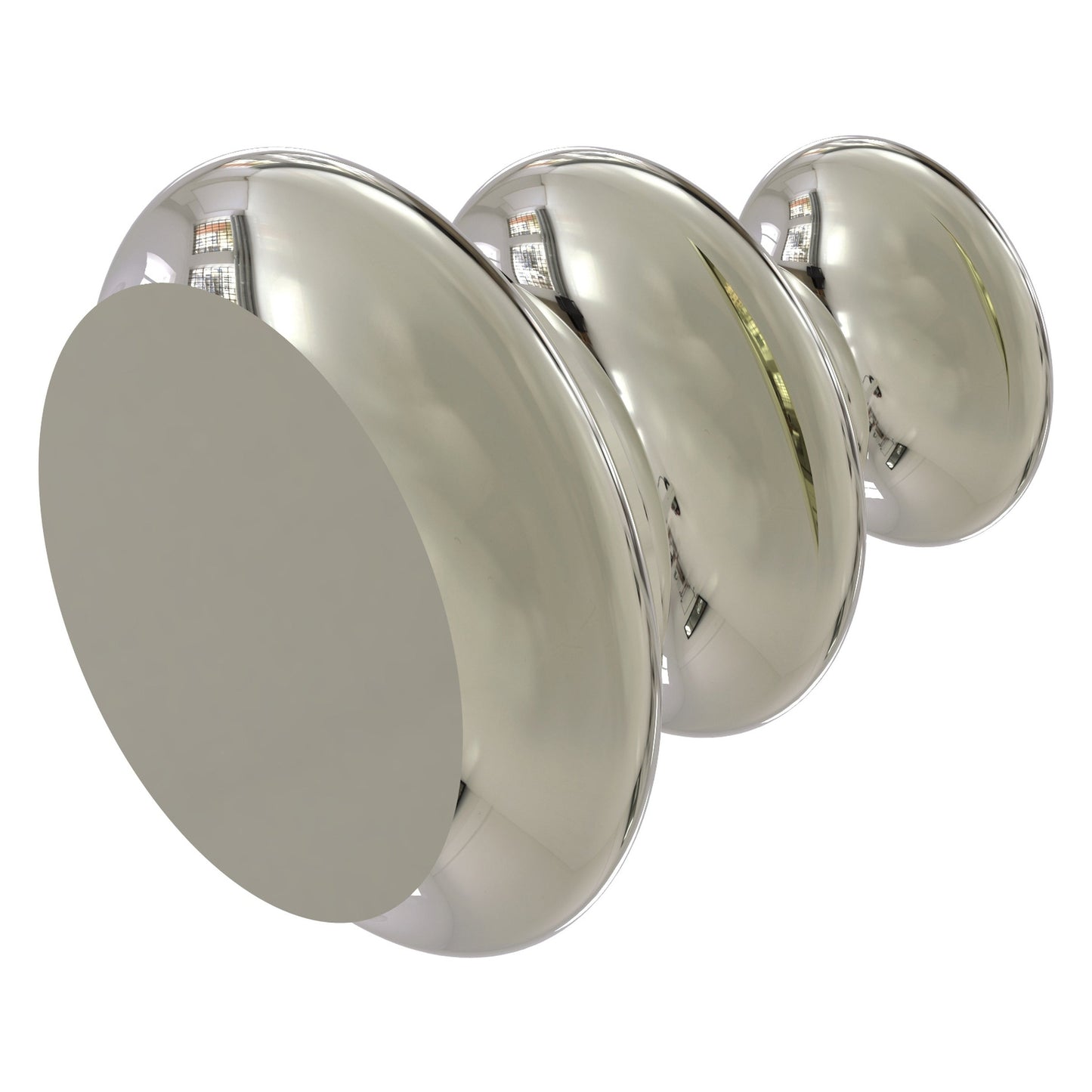 Allied Brass A-1 1" x 1" Polished Nickel Solid Brass Designer Cabinet Knob