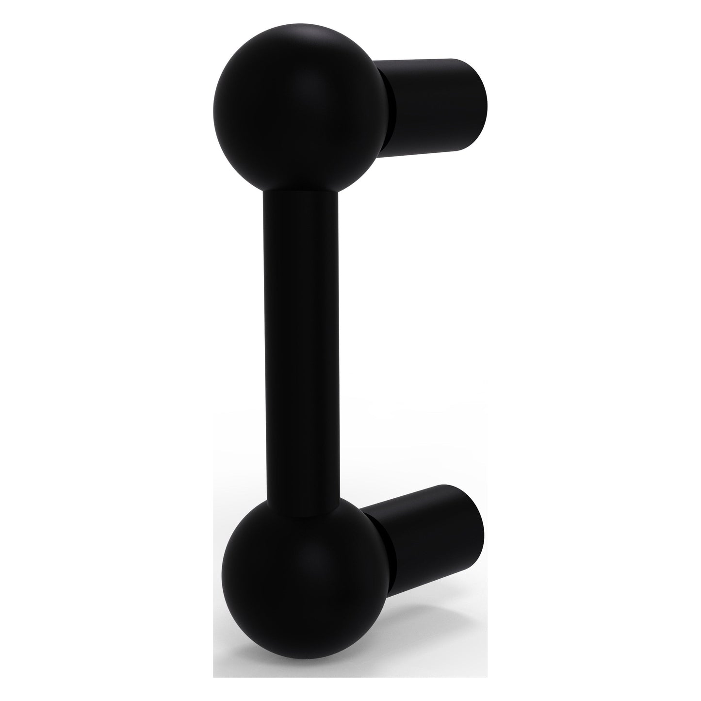 Allied Brass A-20 3.9" x 3" Matte Black Solid Brass Cabinet Pull