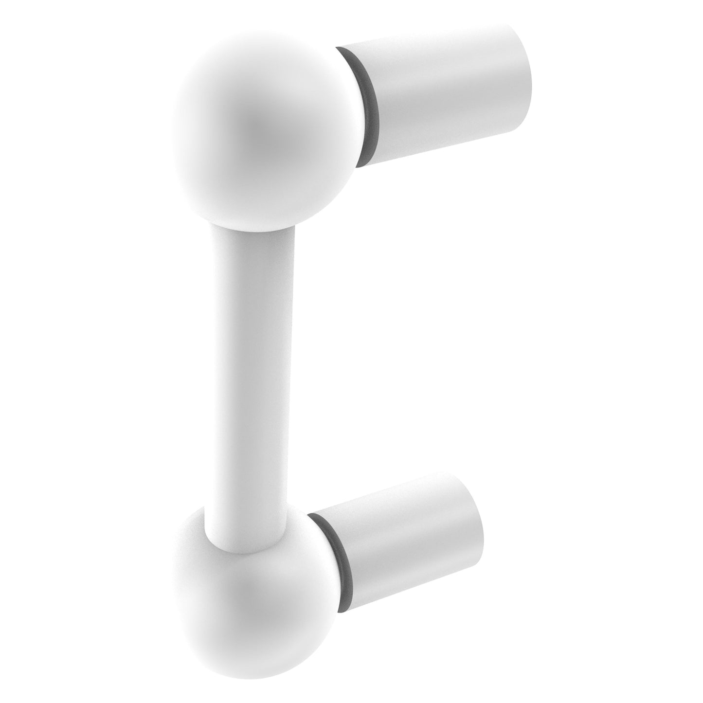 Allied Brass A-20 3.9" x 3" Matte White Solid Brass Cabinet Pull