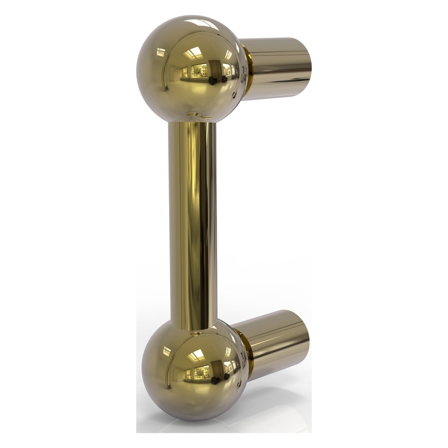 Allied Brass A-20 3.9" x 3" Unlacquered Brass Solid Brass Cabinet Pull