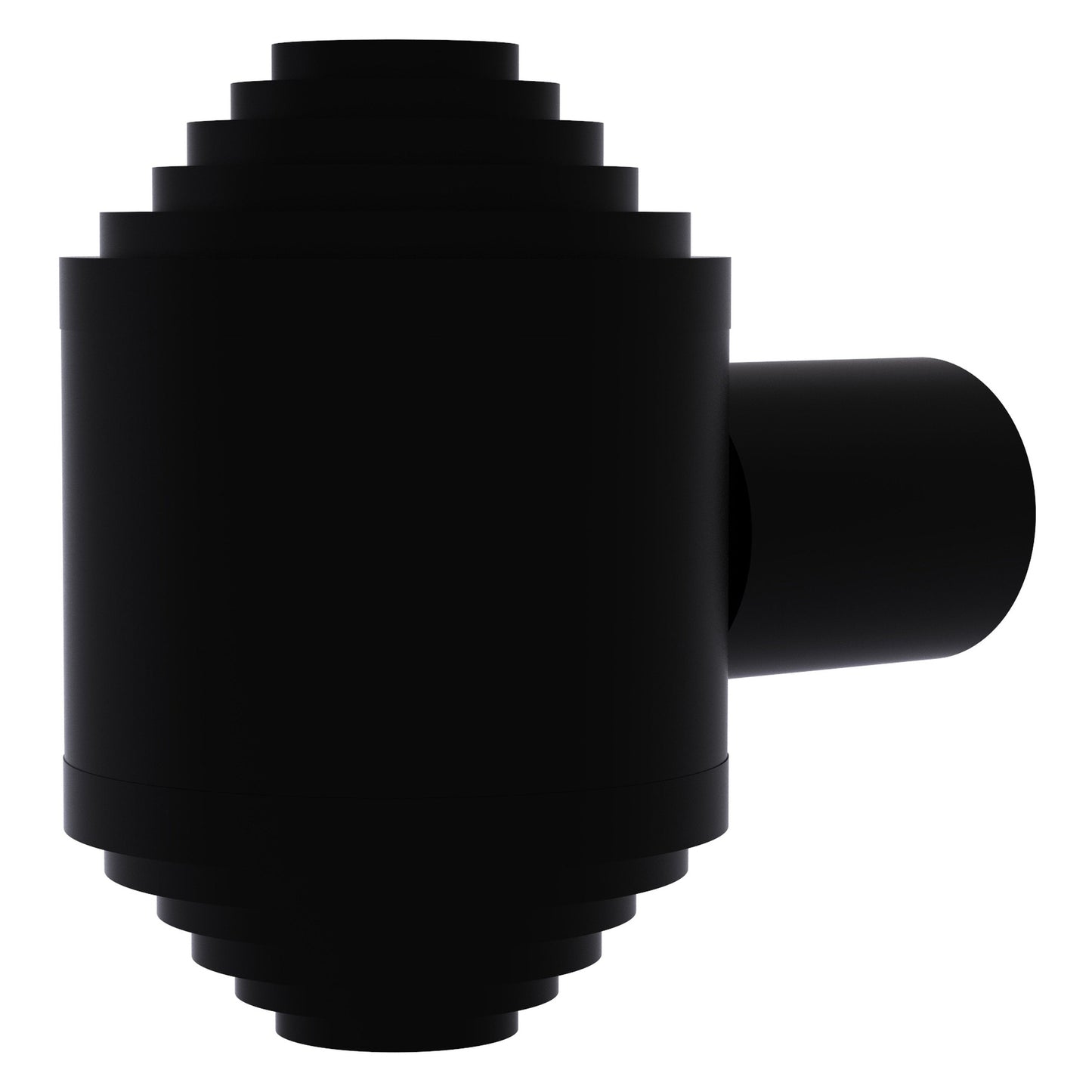 Allied Brass AT-10 1.25" x 1.25" Matte Black Solid Brass Cabinet Knob