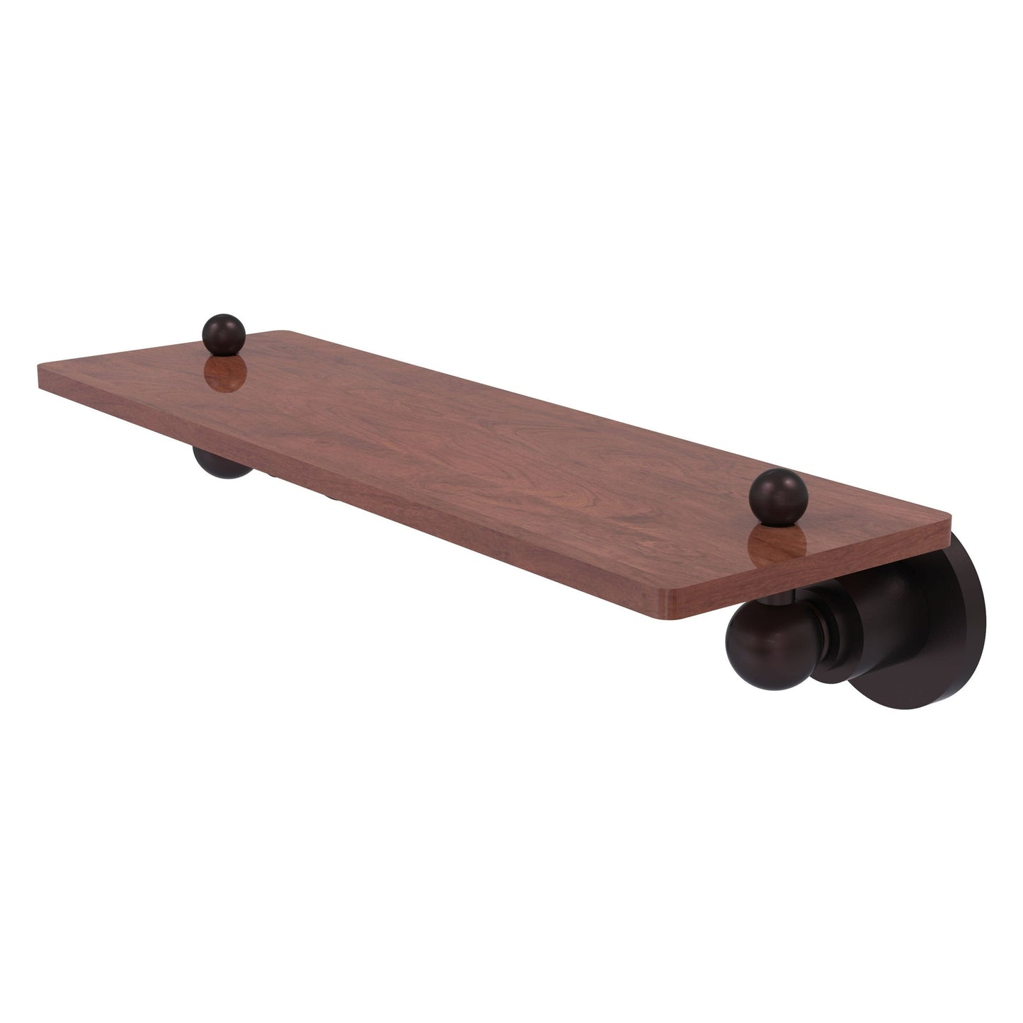 Allied Brass Astor Place 16" x 5" Antique Bronze Solid Brass Solid IPE Ironwood Shelf