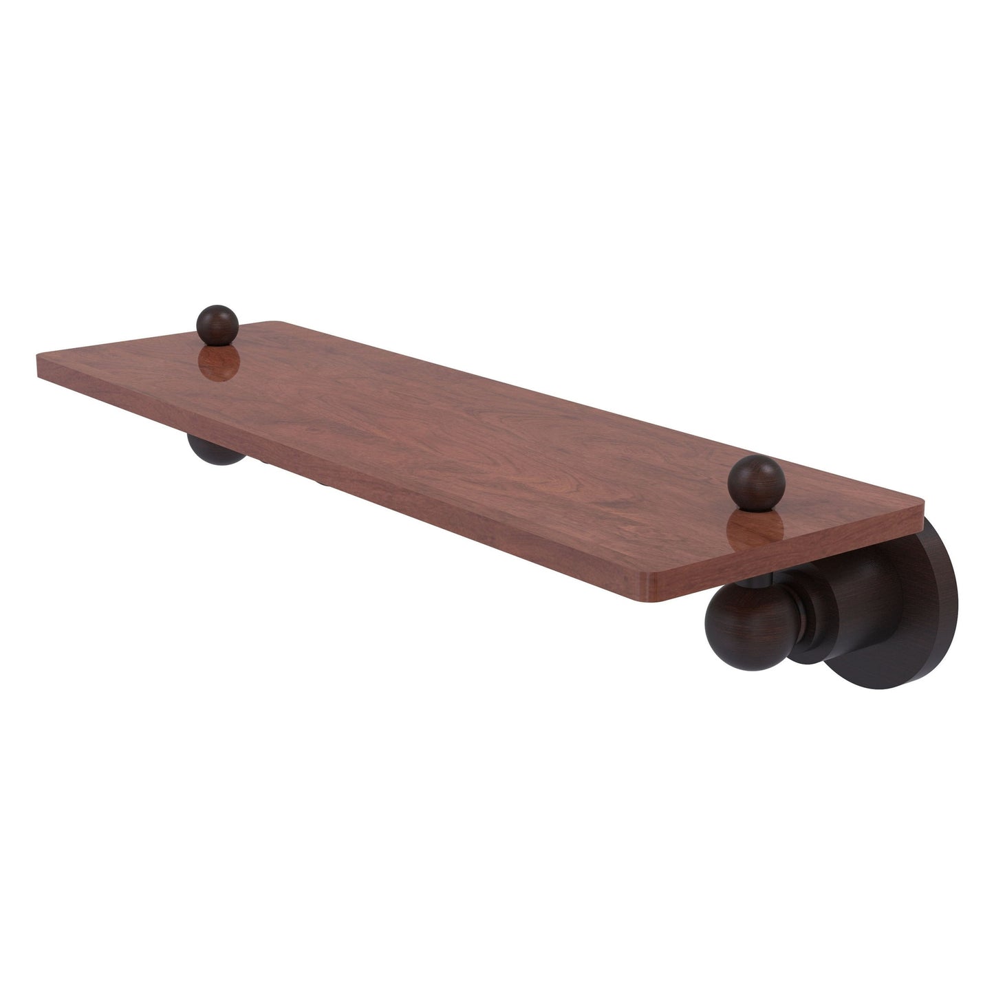 Allied Brass Astor Place 16" x 5" Venetian Bronze Solid Brass Solid IPE Ironwood Shelf