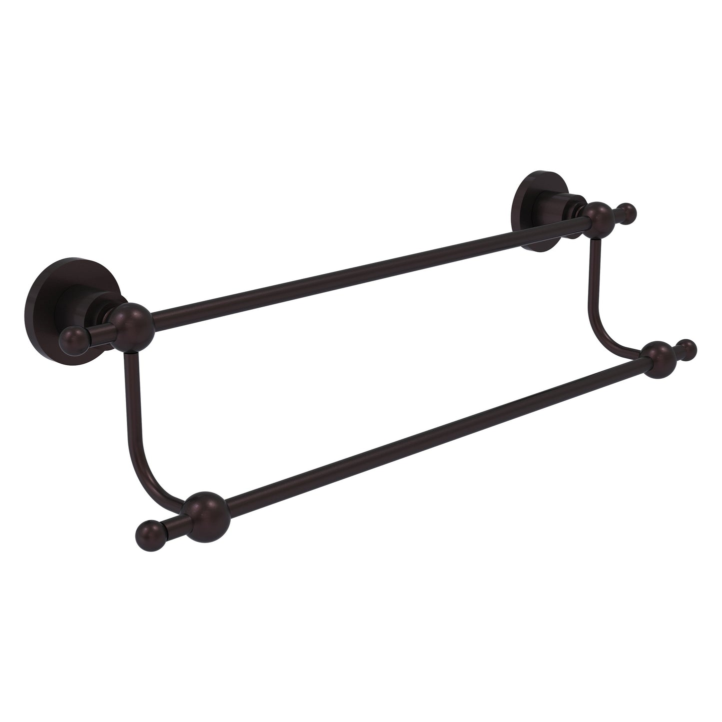Allied Brass Astor Place 18" x 20.5" Antique Bronze Solid Brass Double Towel Bar
