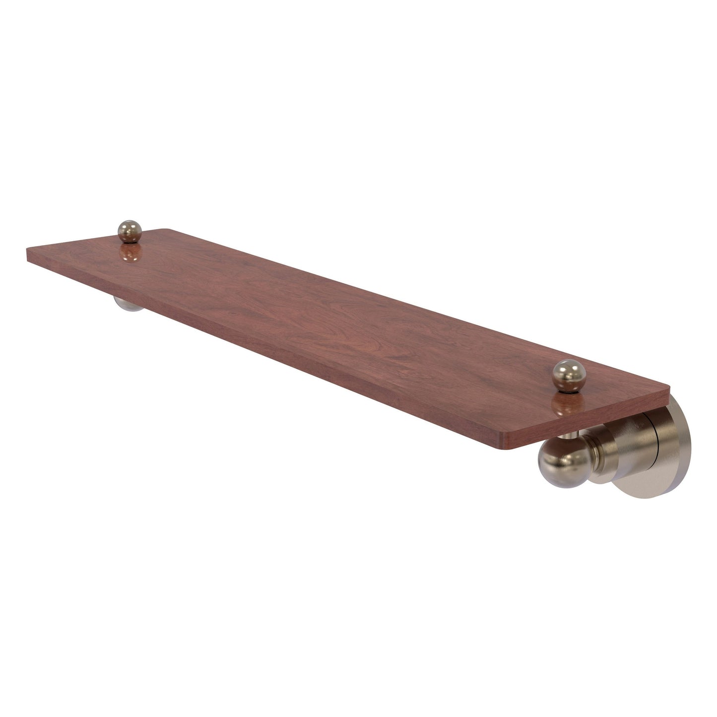 Allied Brass Astor Place 22" x 5" Antique Pewter Solid Brass Solid IPE Ironwood Shelf