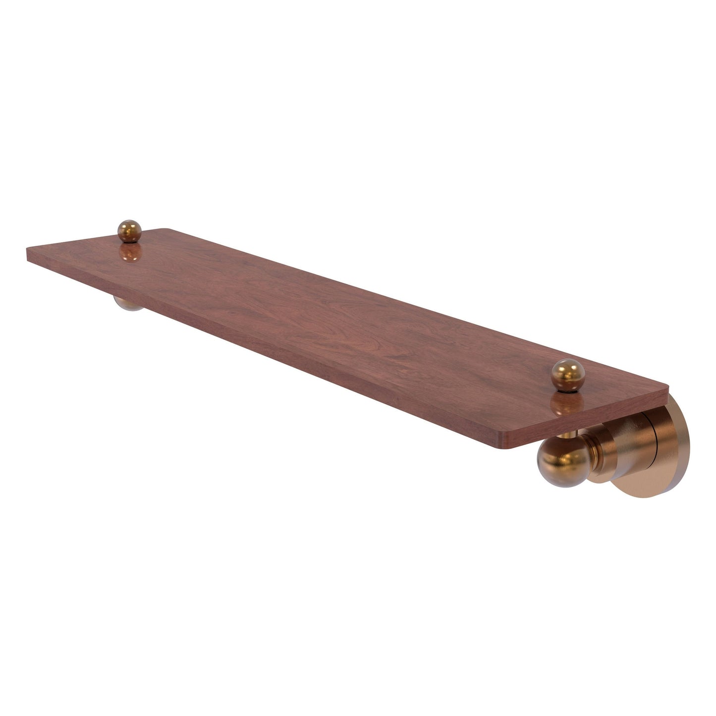 Allied Brass Astor Place 22" x 5" Brushed Bronze Solid Brass Solid IPE Ironwood Shelf