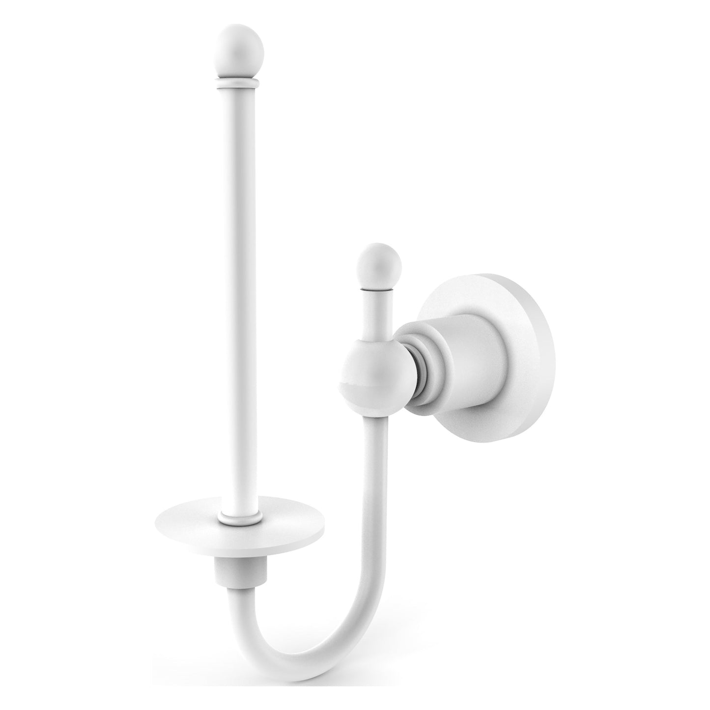 Allied Brass Astor Place 3" x 2.75" Matte White Solid Brass Upright Toilet Tissue Holder
