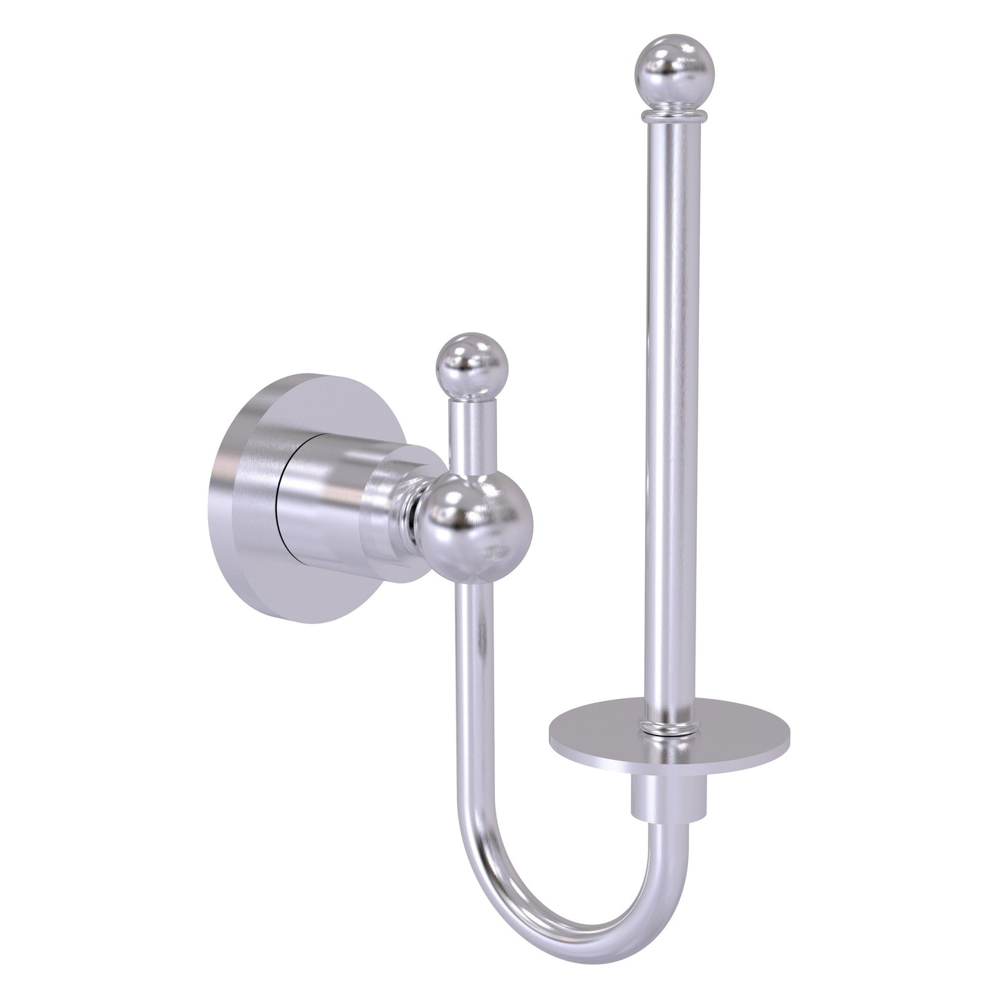 Allied Brass Astor Place 3" x 2.75" Satin Chrome Solid Brass Upright Toilet Tissue Holder