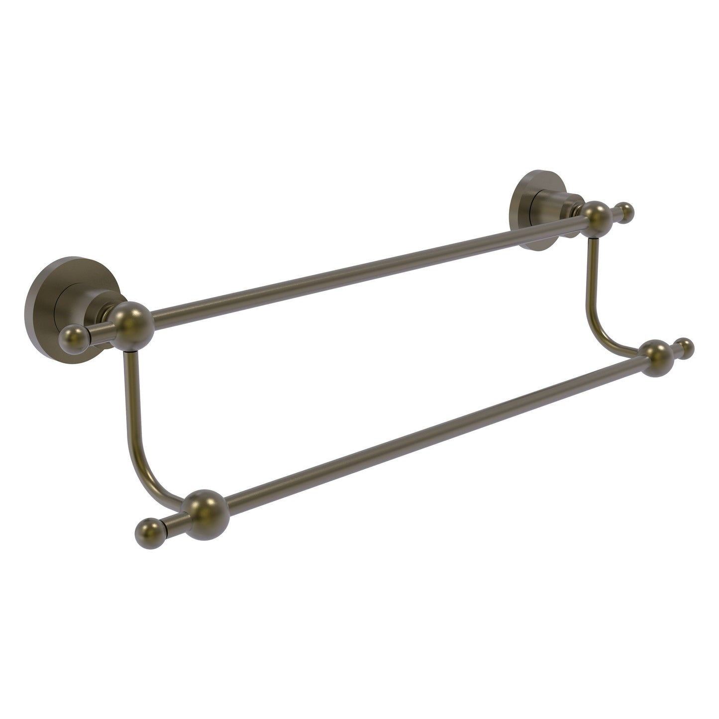 Allied Brass Astor Place 36" x 38.5" Antique Brass Solid Brass Double Towel Bar