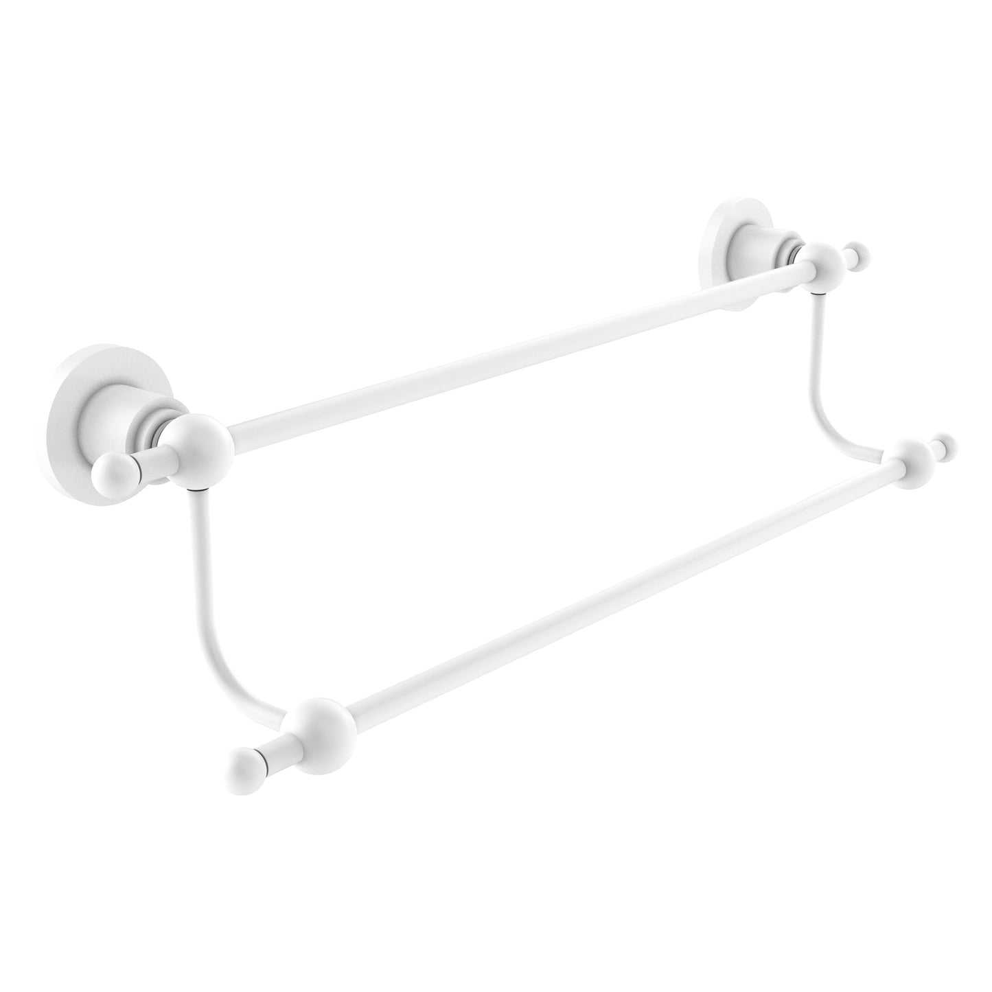 Allied Brass Astor Place 36" x 38.5" Matte White Solid Brass Double Towel Bar