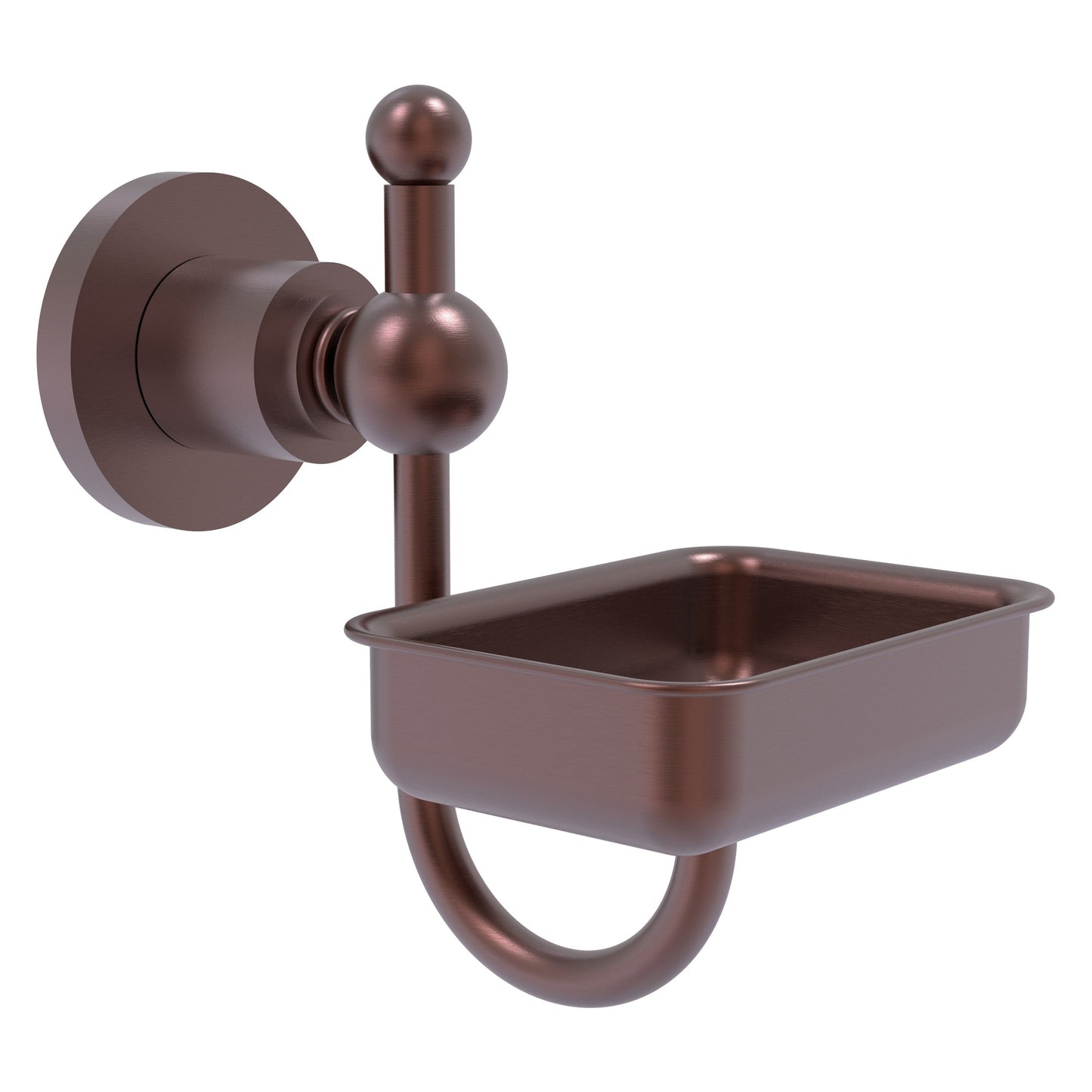 Allied Brass Astor Place 4.5" x 3.5" Antique Copper Solid Brass Wall-Mounted Soap Dish