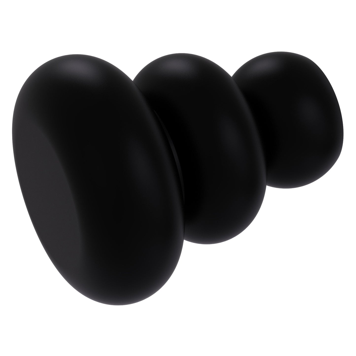 Allied Brass B-1 1" x 1" Matte Black Solid Brass Cabinet Knob