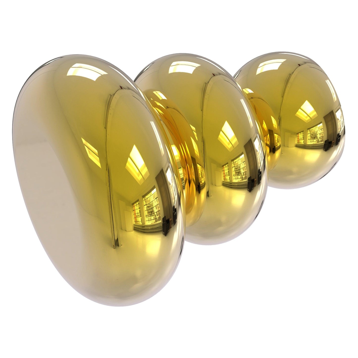Allied Brass B-1 1" x 1" Polished Brass Solid Brass Cabinet Knob