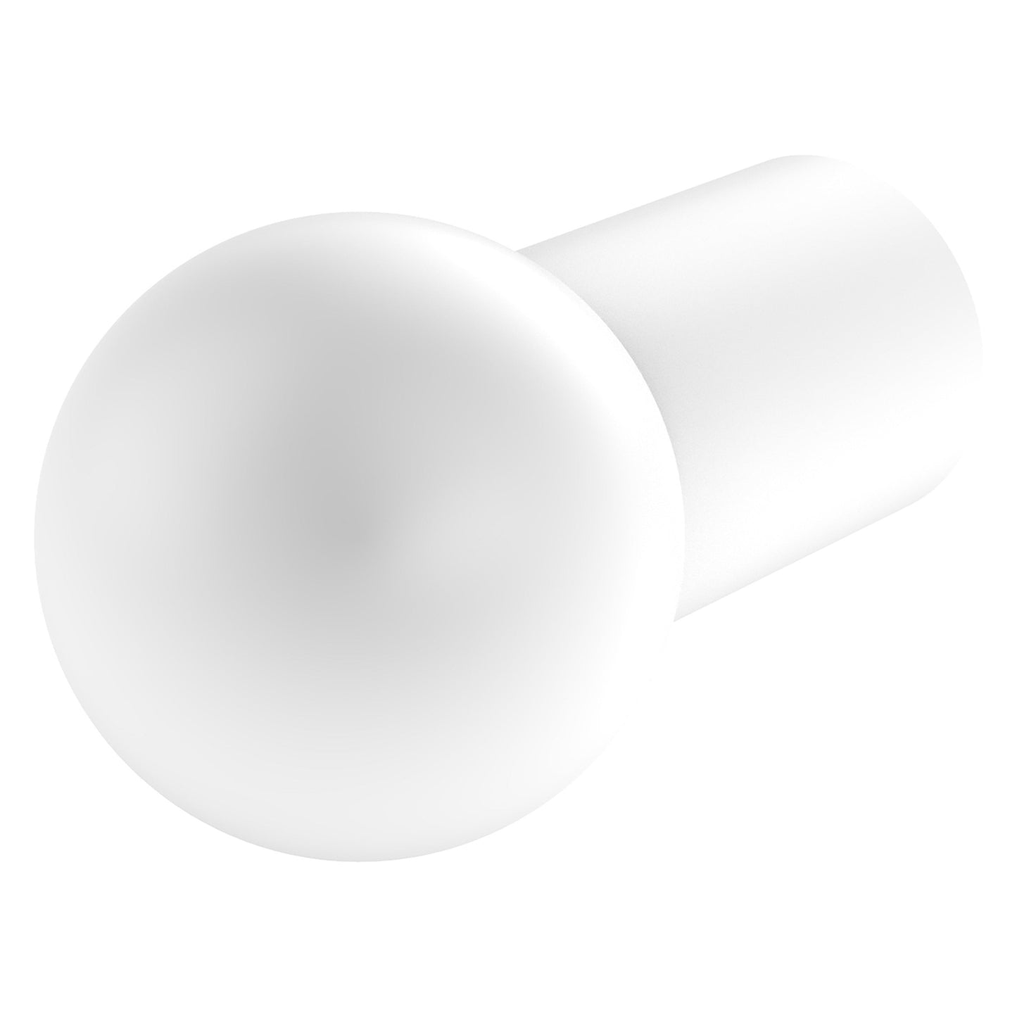 Allied Brass B-10 1" x 1" Matte White Solid Brass Cabinet Knob