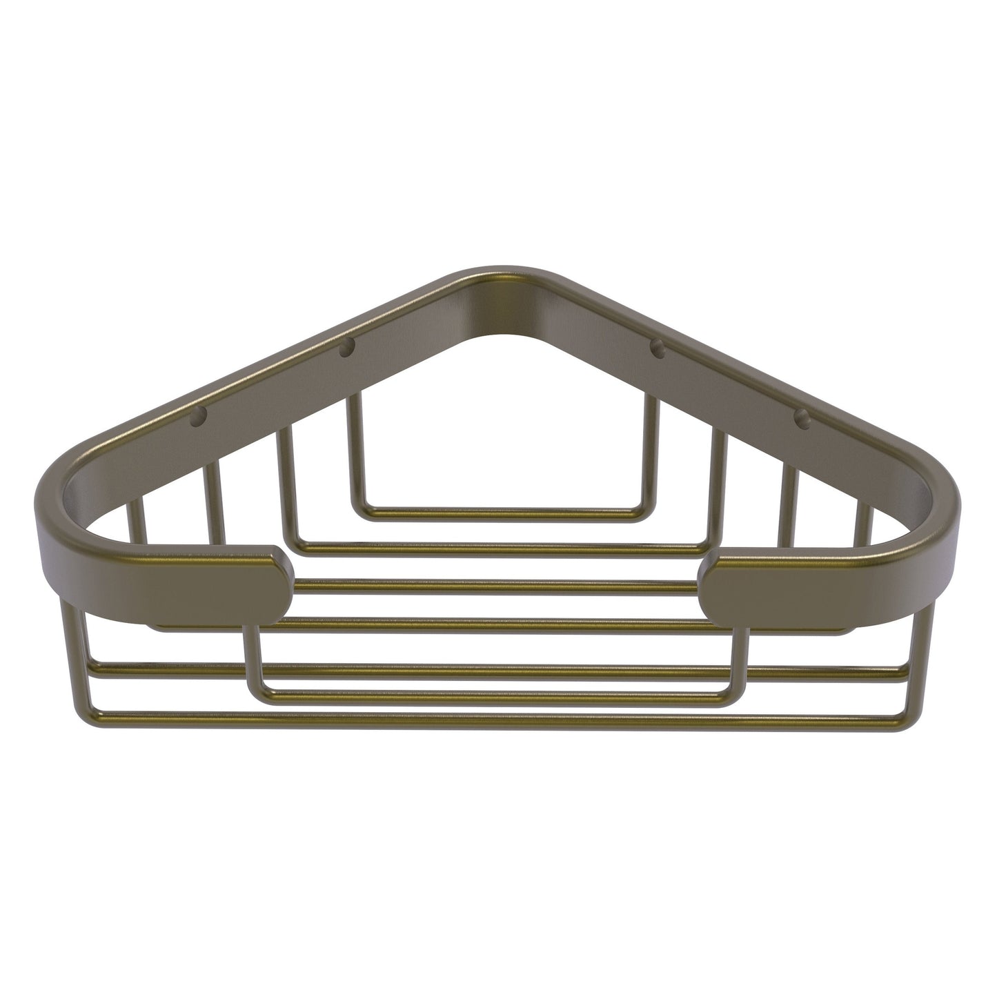 Allied Brass BSK-10ST 4.4" x 4.4" Antique Brass Solid Brass Corner Soap Basket