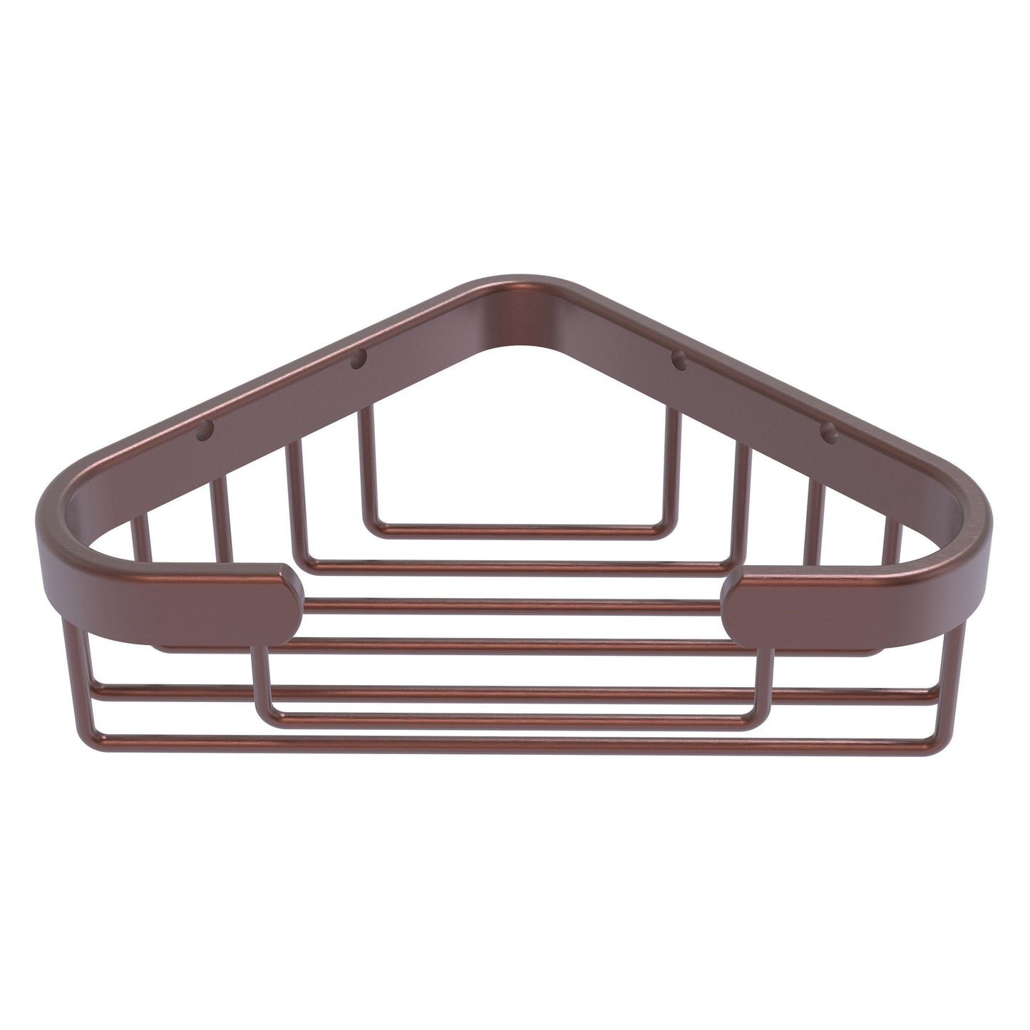 Allied Brass BSK-10ST 4.4" x 4.4" Antique Copper Solid Brass Corner Soap Basket