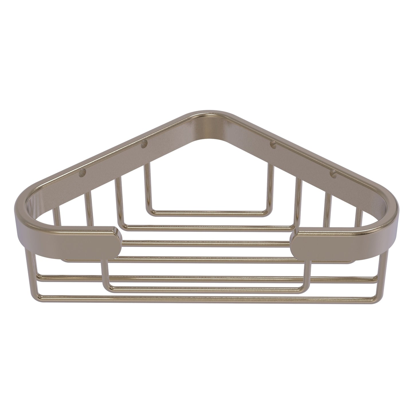 Allied Brass BSK-10ST 4.4" x 4.4" Antique Pewter Solid Brass Corner Soap Basket