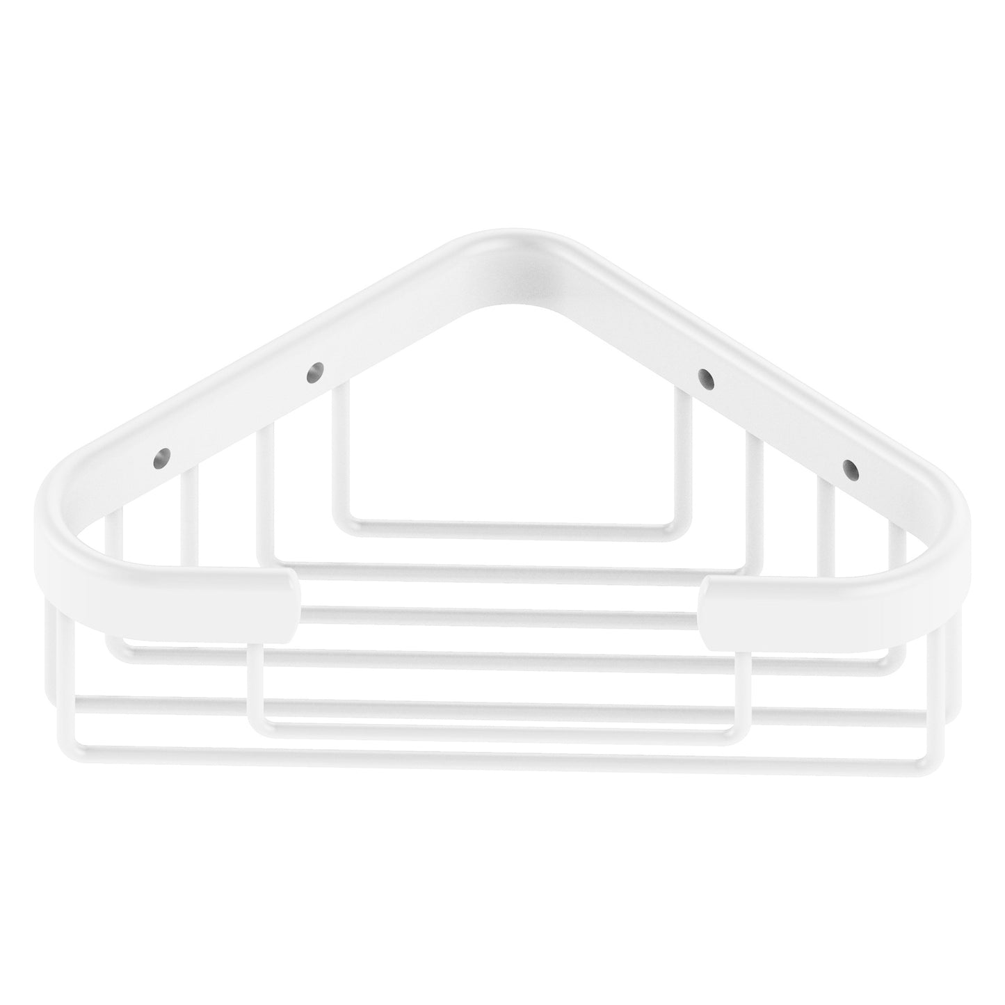 Allied Brass BSK-10ST 4.4" x 4.4" Matte White Solid Brass Corner Soap Basket