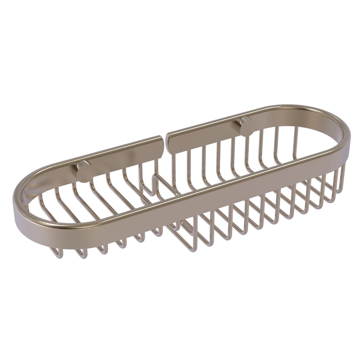 Allied Brass BSK-175LA 11" x 3.6" Antique Pewter Solid Brass Combination Wire Basket