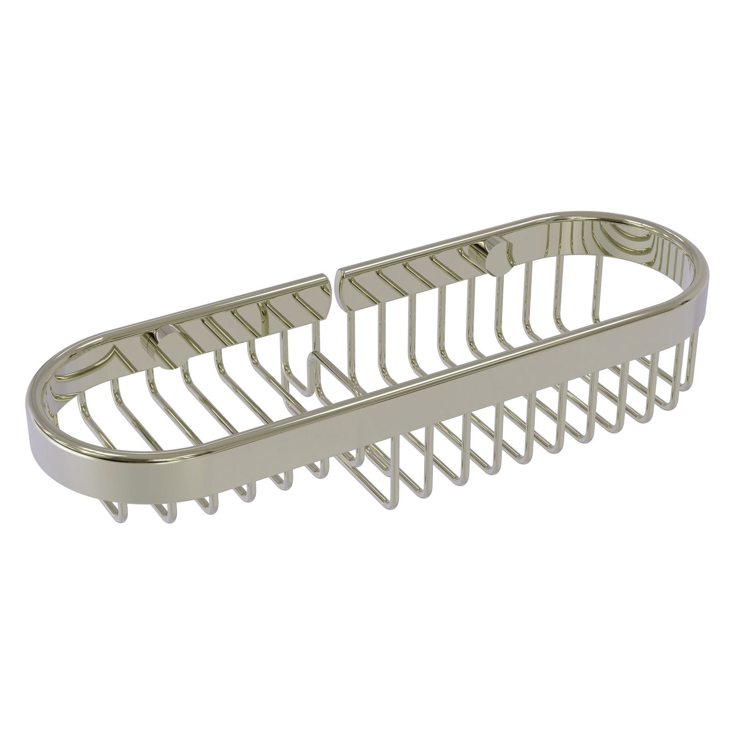 Allied Brass BSK-175LA 11" x 3.6" Polished Nickel Solid Brass Combination Wire Basket