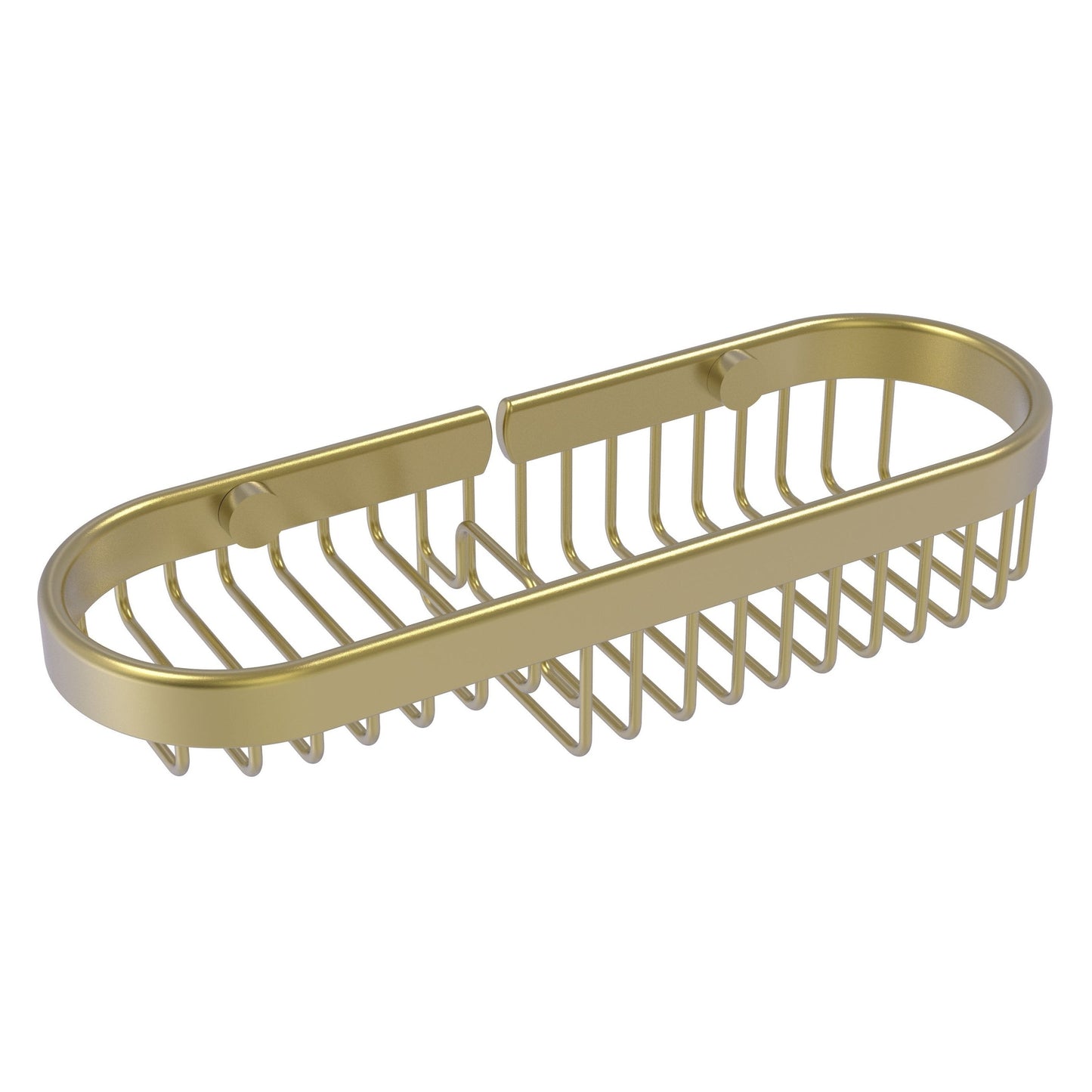 Allied Brass BSK-175LA 11" x 3.6" Satin Brass Solid Brass Combination Wire Basket