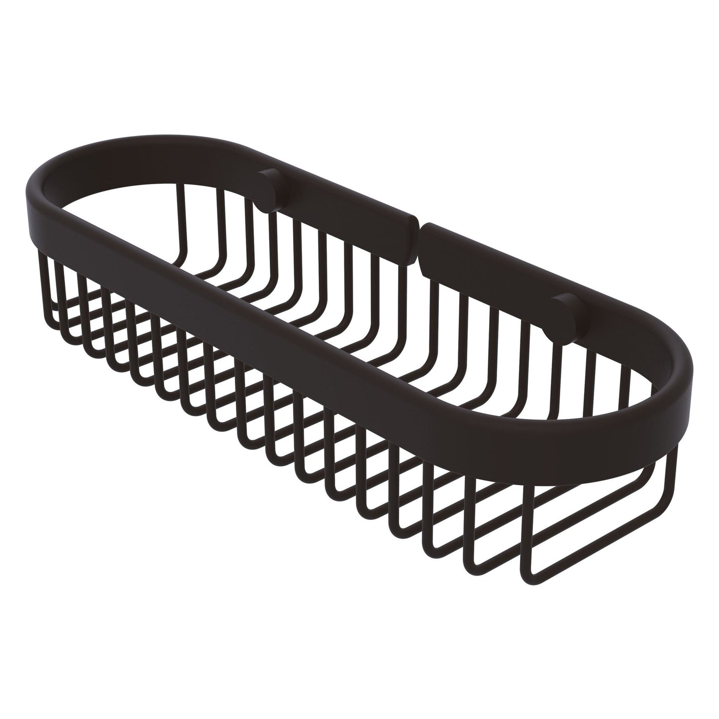 Allied Brass BSK-200LA 11" x 3.6" Oil Rubbed Bronze Solid Brass Oval Toiletry Wire Basket