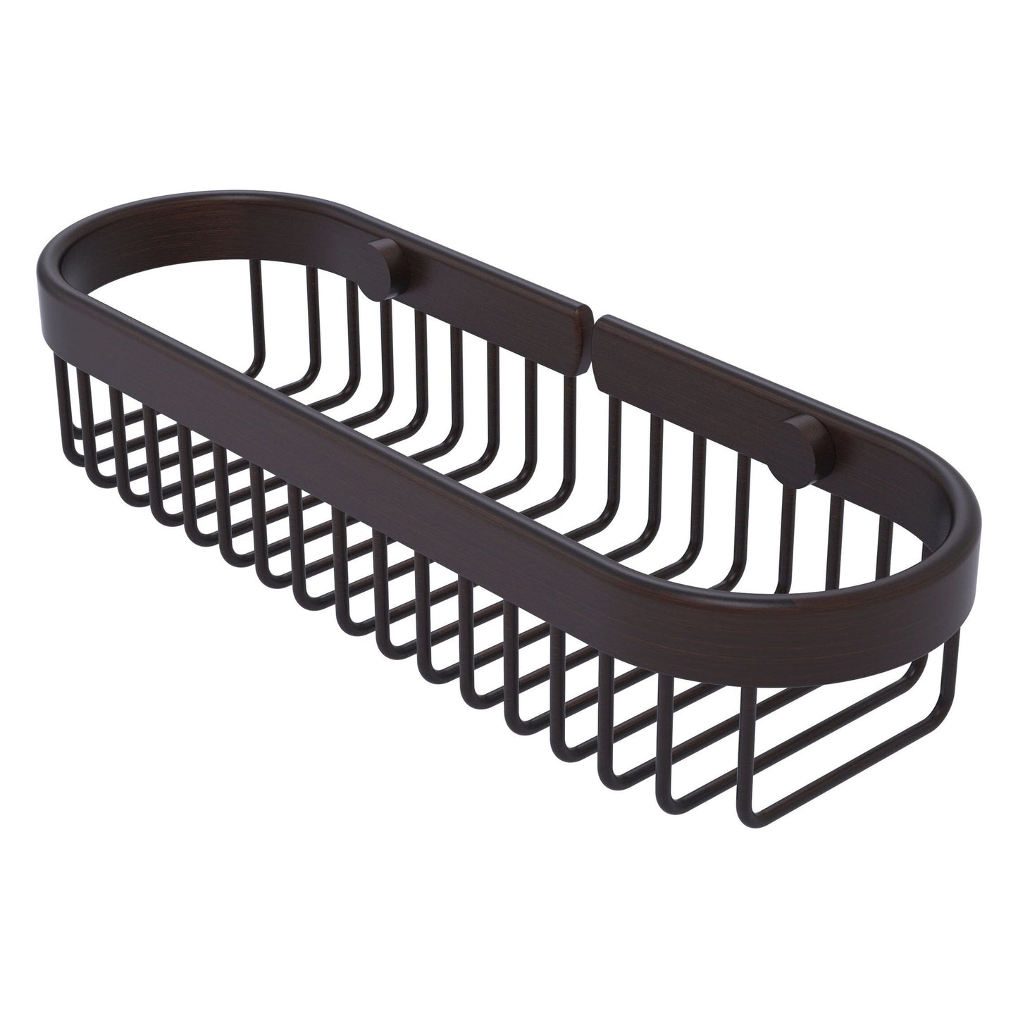 Allied Brass BSK-200LA 11" x 3.6" Venetian Bronze Solid Brass Oval Toiletry Wire Basket