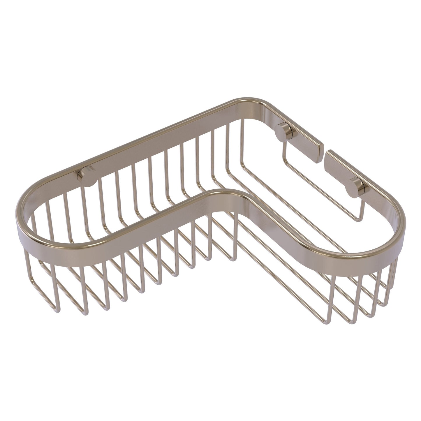 Allied Brass BSK-250LA 9.75" x 8.5" Antique Pewter Solid Brass Corner Toiletry Shower Basket