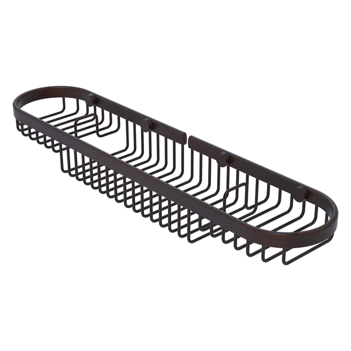Allied Brass BSK-275LA 18.75" x 4.125" Venetian Bronze Solid Brass Oval Combination Shower Basket