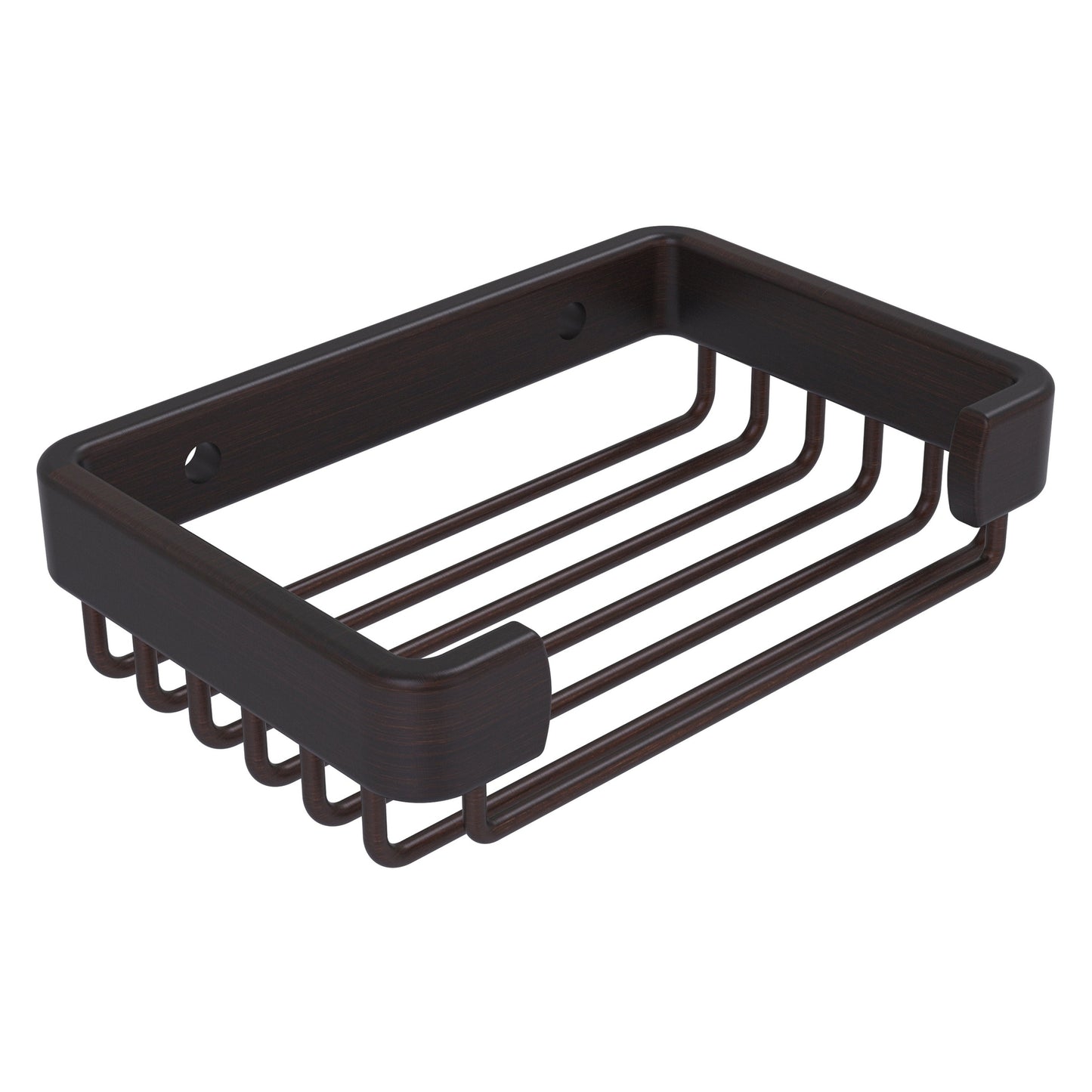 Allied Brass BSK-30SR 5.2" x 3.5" Venetian Bronze Solid Brass Rectangular Soap Basket
