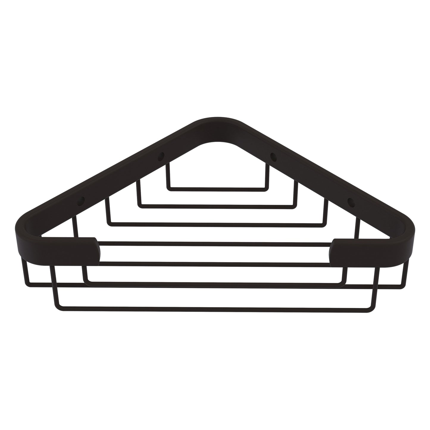 Allied Brass BSK-50ST 9.8" x 6.2" Oil Rubbed Bronze Solid Brass Toiletry Corner Shower Basket