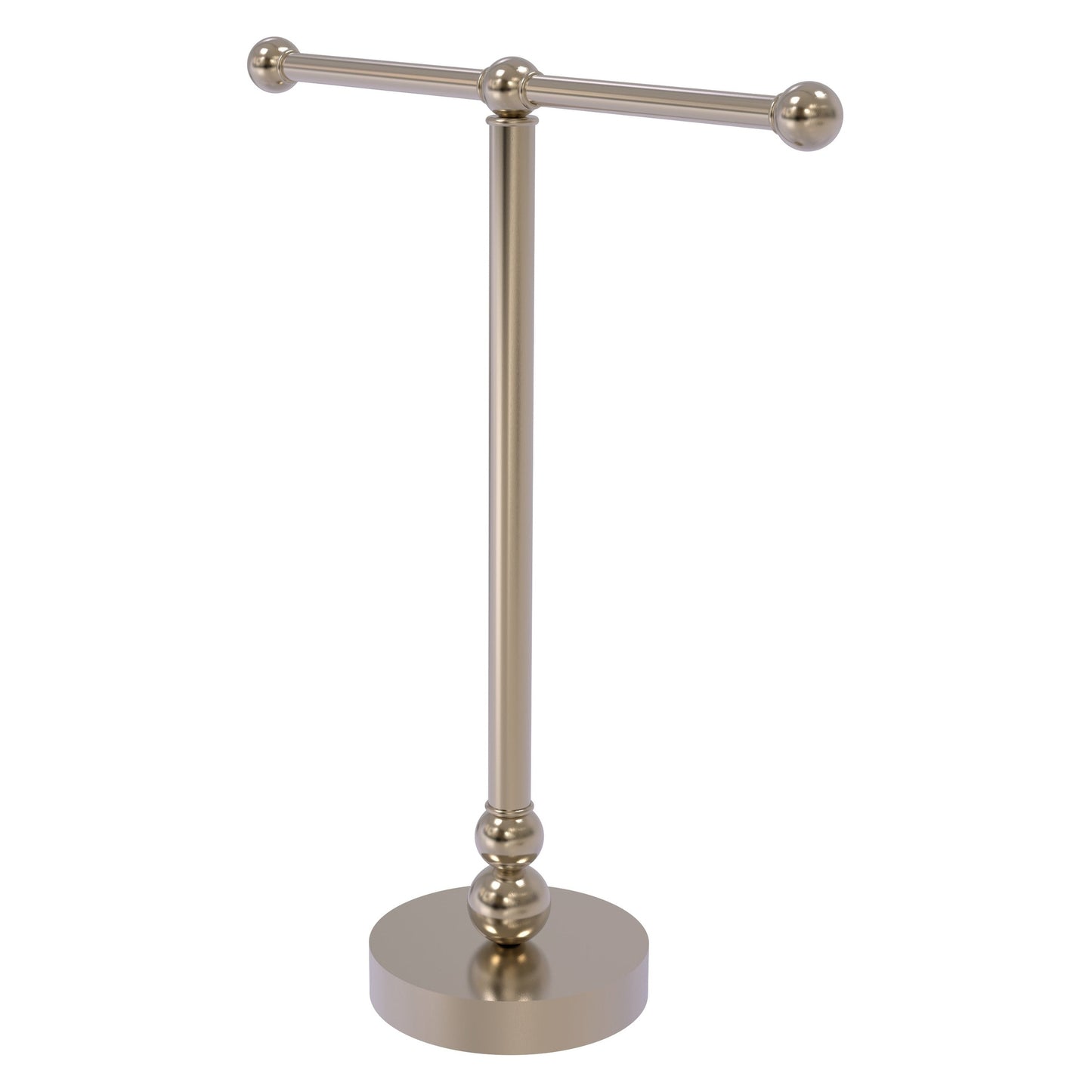Allied Brass Bolero 14.5" x 14" Antique Pewter Solid Brass Vanity Top 2-Arm Guest Towel Holder