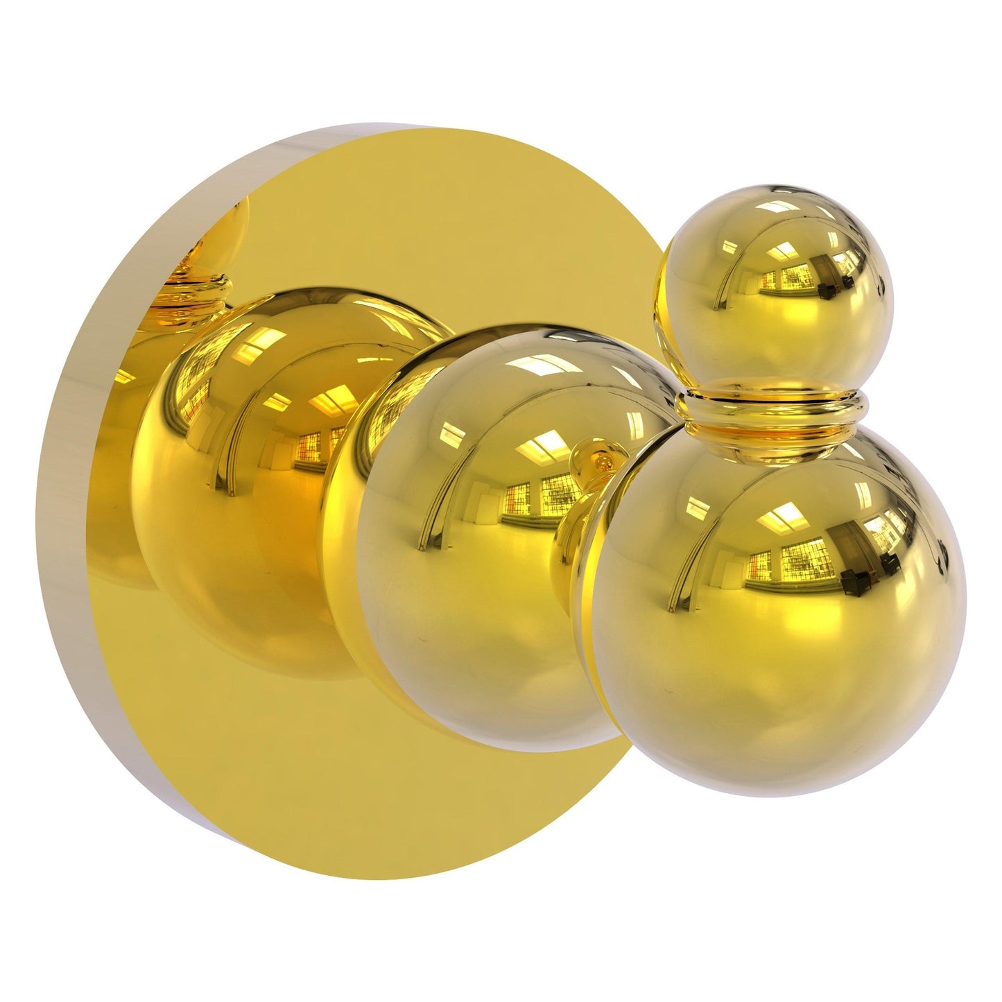 Allied Brass Bolero 2.25" x 2.75" Polished Brass Solid Brass Robe Hook