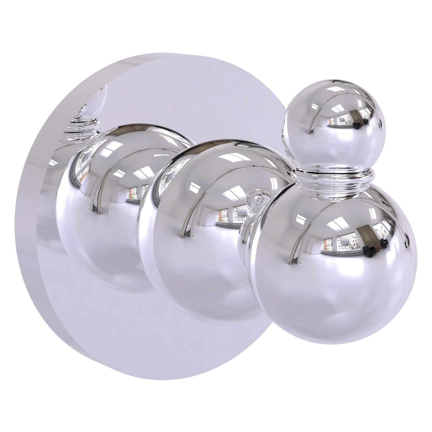 Allied Brass Bolero 2.25" x 2.75" Polished Chrome Solid Brass Robe Hook