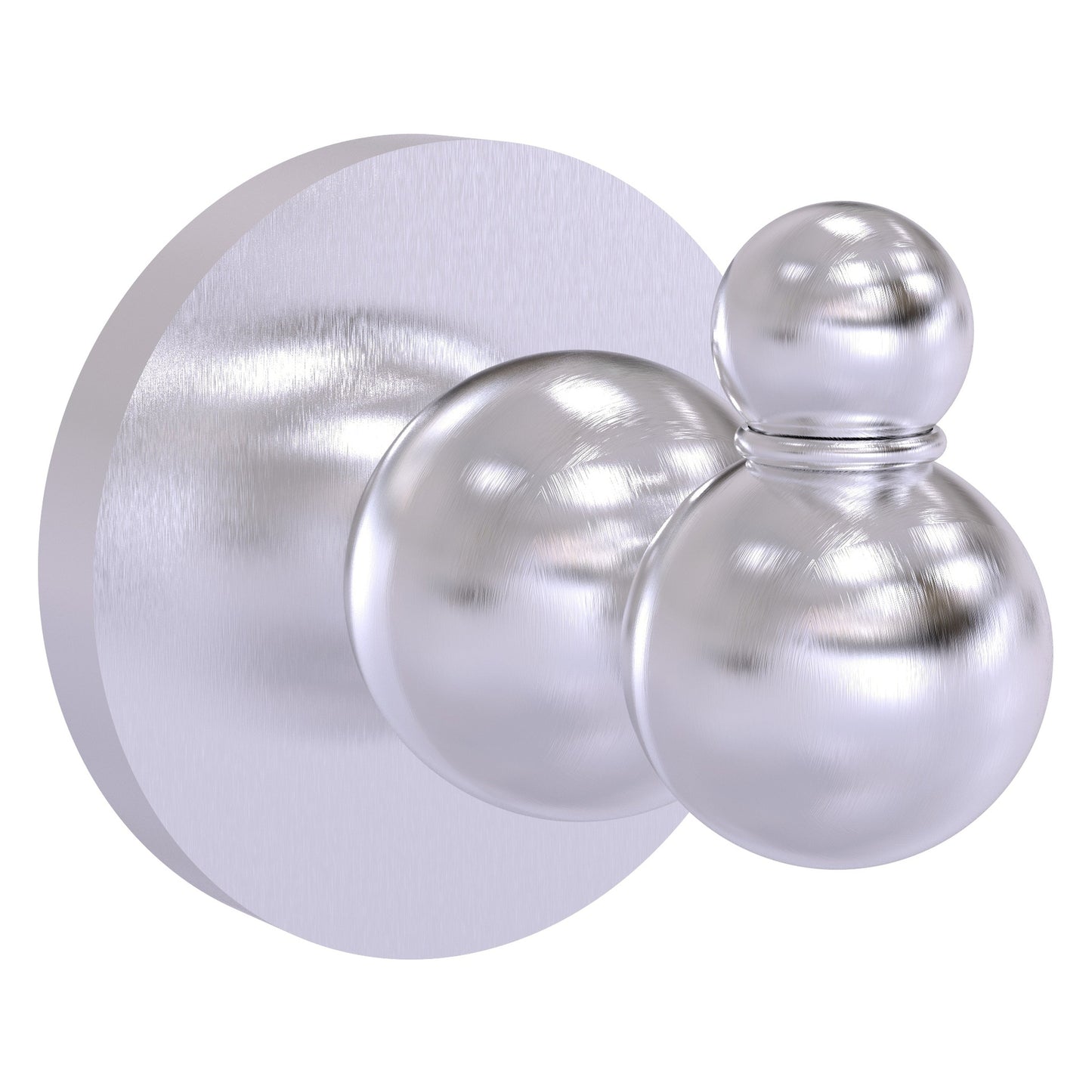 Allied Brass Bolero 2.25" x 2.75" Satin Chrome Solid Brass Robe Hook