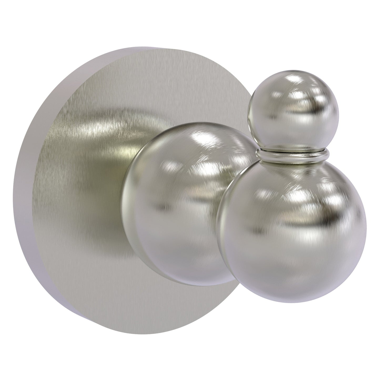 Allied Brass Bolero 2.25" x 2.75" Satin Nickel Solid Brass Robe Hook
