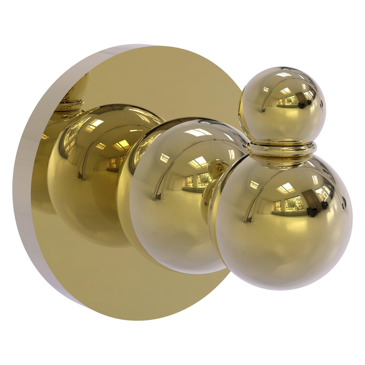 Allied Brass Bolero 2.25" x 2.75" Unlacquered Brass Solid Brass Robe Hook